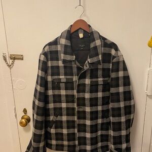 Ted Baker Black and Gray Checkered Jacket